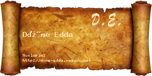Döme Edda névjegykártya